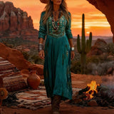 Maria - Hosszú Ujjú Vintage Inspirációjú Casual Ruha