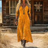 Maria - Hosszú Ujjú Vintage Inspirációjú Kényelmi Ruha