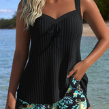 Serafina - Csíkos Tankini Bikini Alsóval Két Részből