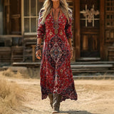 Maria - Hosszú Ujjú Vintage Inspirációjú Casual Ruha