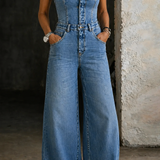 Lenka | Pánt nélküli farmeroverall