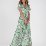 Noémie | Virágmintás Chiffon Maxi Ruha