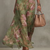 Livia | Elegáns Virágmintás Maxi Halter Ruha