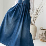 Kamila - Vintage koptatott farmer maxi ruha