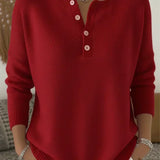 Ernesta | Gombos Henley pulóver