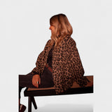 Rózsaszín - Modern leopárd mintás kabát