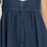 Kamila - Vintage koptatott farmer maxi ruha