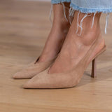 Marlena - Nude színű slingback magassarkú