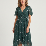 Chloé | Absztrakt Mintás Midi Ruha